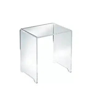 Sgabello bagno in Plexiglass trasparente