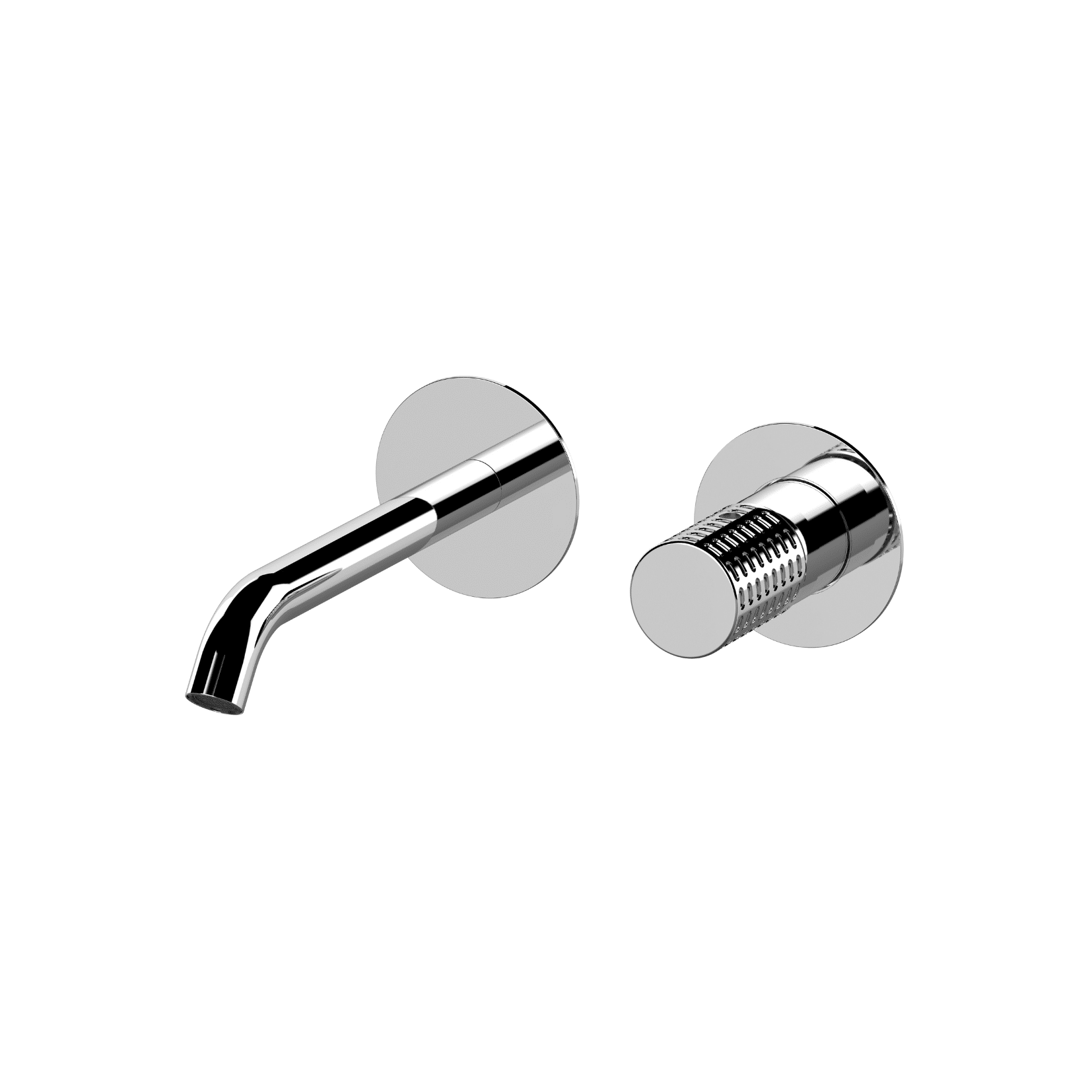 Lunigiana 15P – Miscelatore monocomando a incasso per lavabo su due piastre tonde separate 17 cm