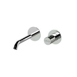 Lunigiana 15PL – Miscelatore monocomando a incasso per lavabo su due piastre tonde separate 19 cm