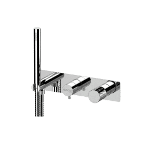 Lunigiana 97D2WB  – Set miscelatore a incasso a 2 vie per vasca/doccia su piastra rettangolare ultra-piatta