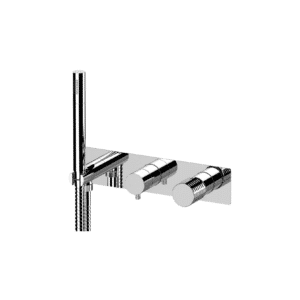 Lunigiana 97D2WB  – Set miscelatore a incasso a 2 vie per vasca/doccia su piastra rettangolare ultra-piatta