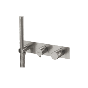 Lunigiana 97D2WB  – Set miscelatore a incasso a 2 vie per vasca/doccia su piastra rettangolare ultra-piatta