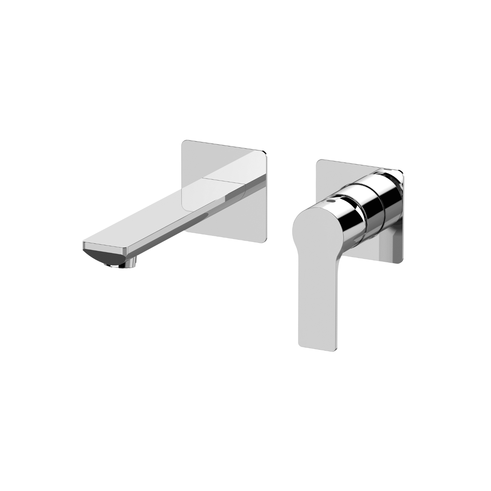 Via Venezia 15P  – Miscelatore monocomando a incasso per lavabo su due piastre quadre separate