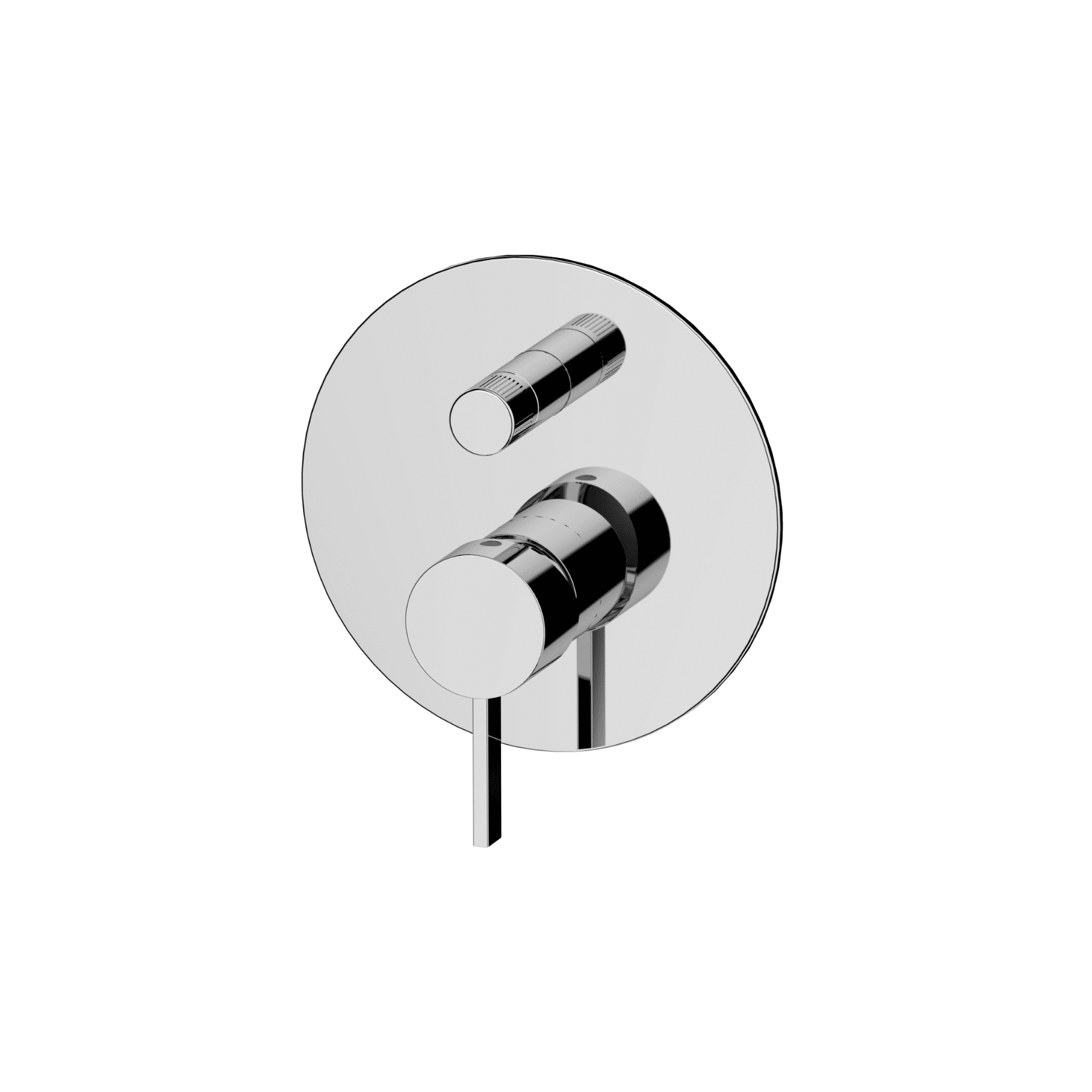 Via Stagi 09HL  – Miscelatore a incasso per vasca/doccia con deviatore a 2 vie su piastra rotonda