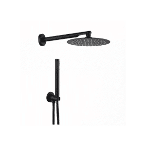 Set Doccia Collection – Set per doccia con soffione tondo ultra piatto in acciaio INOX lucidato a specchio Ø 25 cm