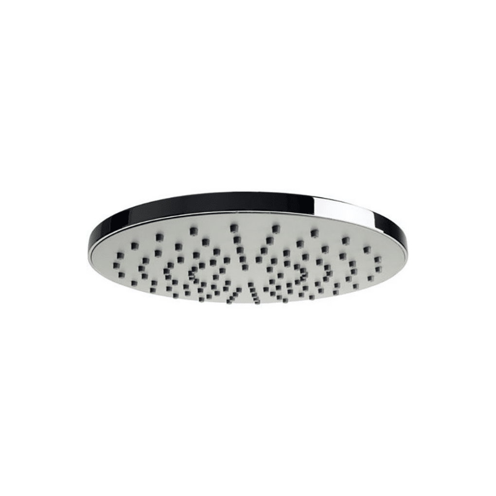 Soffione a pioggia minimale Ø 20 cm con getti in silicone anticalcare