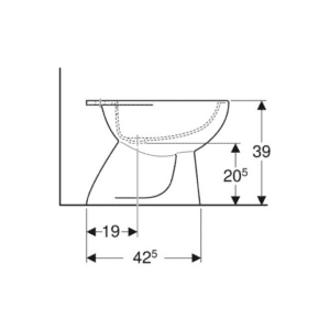 Bidet a pavimento Geberit Colibrì