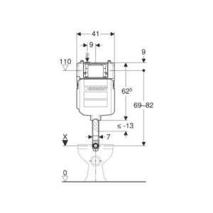 Cassetta di risciacquo da incasso Sigma 8 cm 6/3 litri