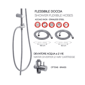 Easy 01 colonna doccia regolabile cromato