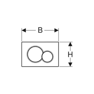Placca di comando Sigma01 risciacquo a due quantità - cromo