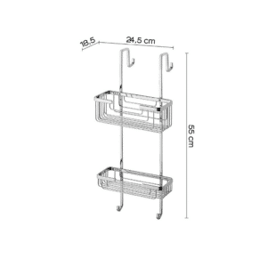 Apollo portaoggetti doccia appendibile cromato