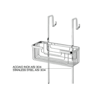 Apollo portaoggetti doccia appendibile cromato