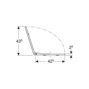 Sedile del vaso Geberit Colibrì fissaggio dal basso