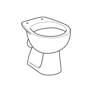 Vaso a pavimento a cacciata Geberit Colibrì scarico orizzontale