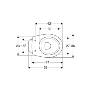 Vaso a pavimento a cacciata Geberit Colibrì scarico verticale