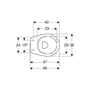 Vaso a pavimento a cacciata Geberit Colibrì scarico orizzontale