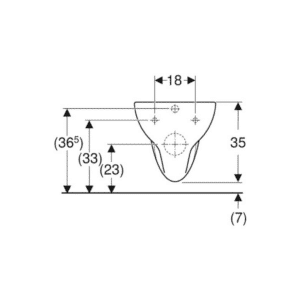 Vaso sospeso a cacciata Geberit Colibrì