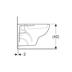 Vaso sospeso a cacciata Geberit Colibrì