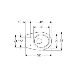 Vaso sospeso a cacciata Geberit Colibrì